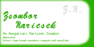 zsombor maricsek business card